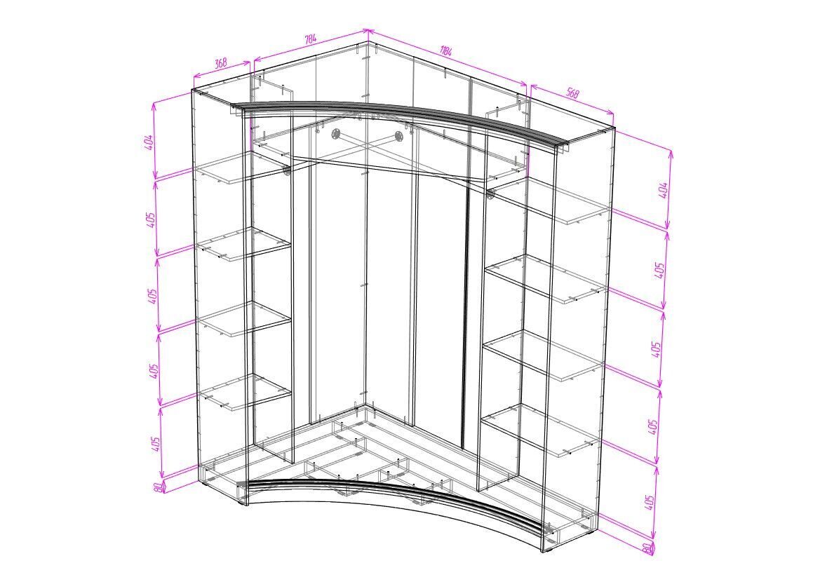 Проекты угловых шкафов